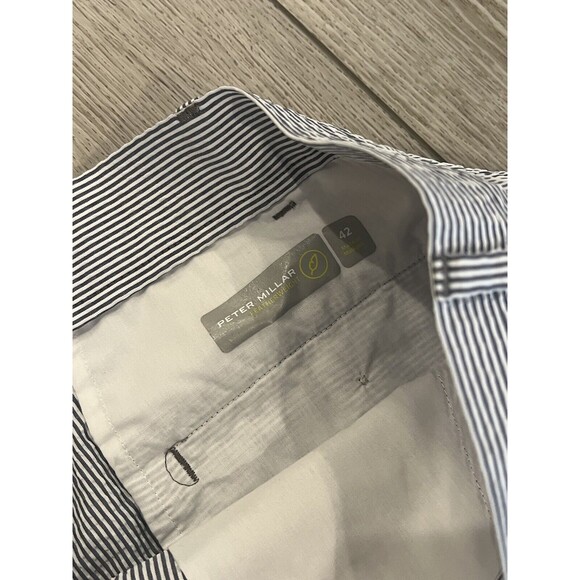 Peter Millar Golf Shorts Mens Size 42 Grey White Featherweight Preppy - Picture 3 of 8